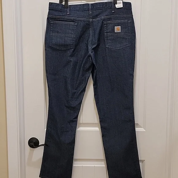 Carhartt Relaxed Fit Dark Blue Denim Jeans Size14 NWT - Picture 6 of 9